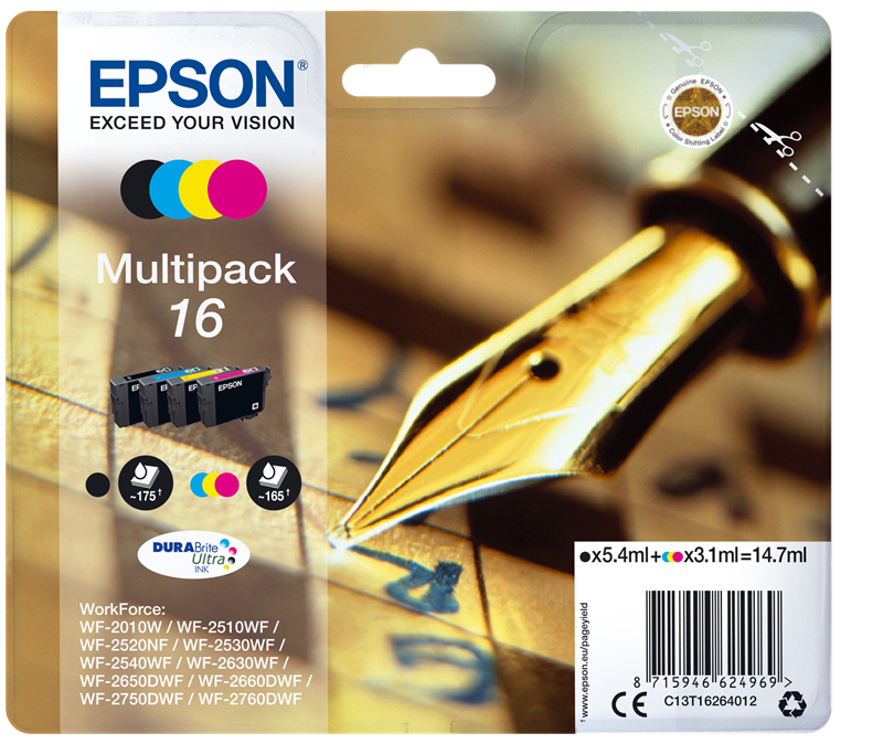 Epson T1626 multipack black / cyan / magenta / yellow