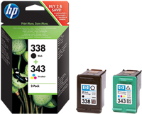 HP 338 + 343 multipack black / more colours
