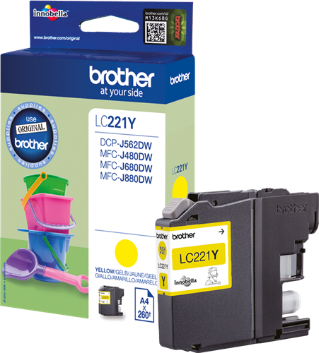 Brother LC221Y yellow ink cartridge