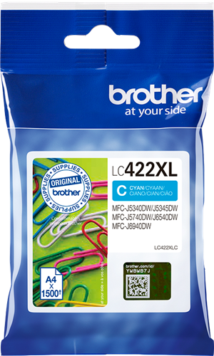 Brother LC422XLC cyan ink cartridge