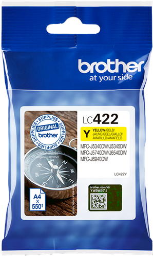 Brother LC422Y yellow ink cartridge