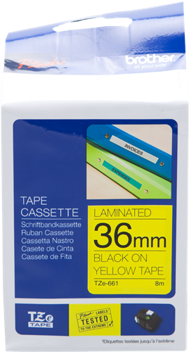 Brother TZe-661 tape black on yellow