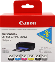 Canon PGI-550 + CLI-551 multipack black / cyan / magenta / yellow / Gray