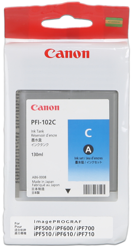 Canon PFI-102c cyan ink cartridge