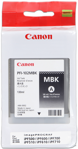 Canon PFI-102mbk black ink cartridge