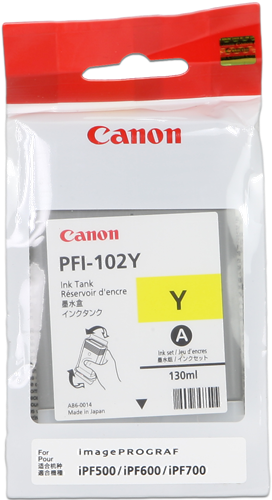 Canon PFI-102y yellow ink cartridge