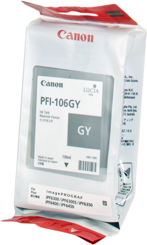 Canon PFI-106gy Gray ink cartridge