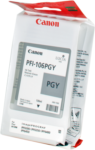 Canon PFI-106pgy Gray ink cartridge