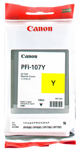 Canon PFI-107y yellow ink cartridge