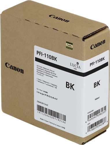 Canon PFI-110bk black ink cartridge