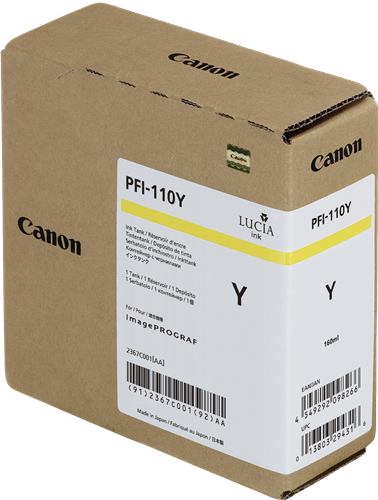 Canon PFI-110y yellow ink cartridge