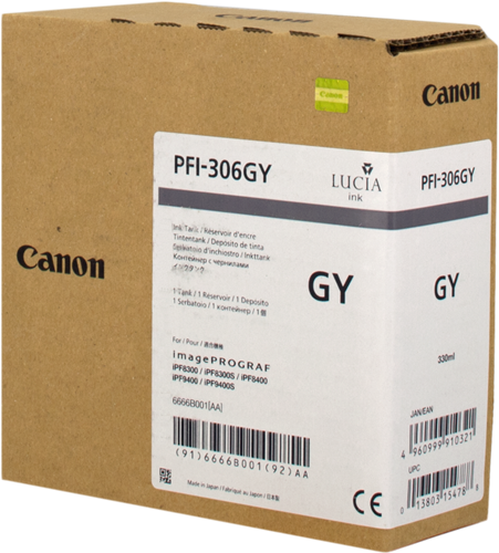 Canon PFI-306gy Gray ink cartridge