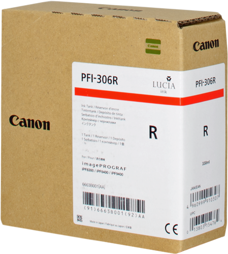 Canon PFI-306r Red ink cartridge
