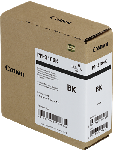 Canon PFI-310bk black ink cartridge