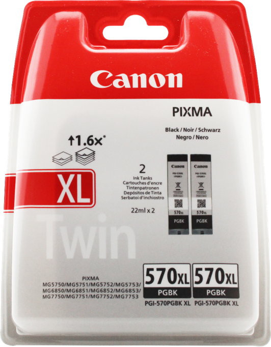 Canon PIXMA MG7751 PGI-570pgbk XL Twin