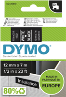 DYMO tape white on black