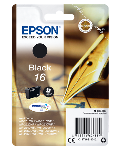 Epson 16 black ink cartridge