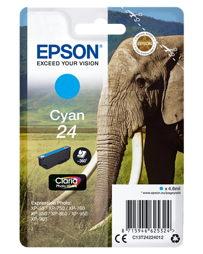 Epson 24 cyan ink cartridge