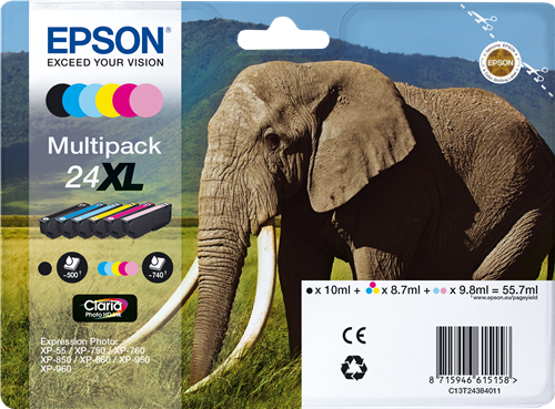 Epson 24 XL multipack black / cyan / magenta / yellow / cyan (light) / magenta (light)