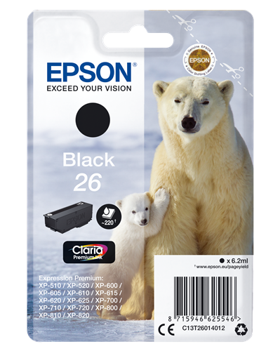 Epson 26 black ink cartridge