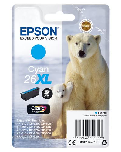 Epson 26 XL cyan ink cartridge