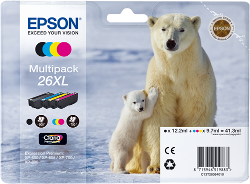 Epson 26 XL multipack black / cyan / magenta / yellow