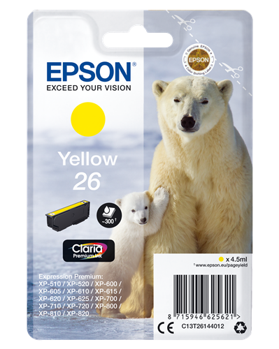 Epson 26 yellow ink cartridge