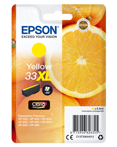 Epson 33 XL yellow ink cartridge