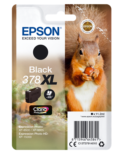 Epson 378XL black ink cartridge