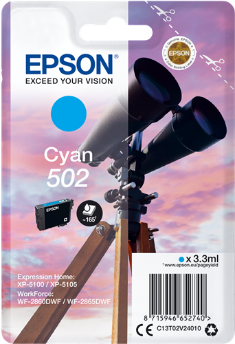Epson 502 cyan ink cartridge