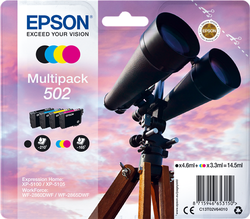 Epson 502 multipack black / cyan / magenta / yellow