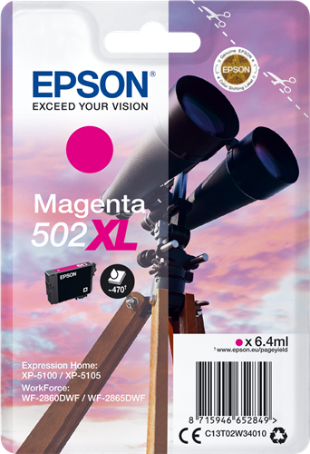 Epson 502XL magenta ink cartridge