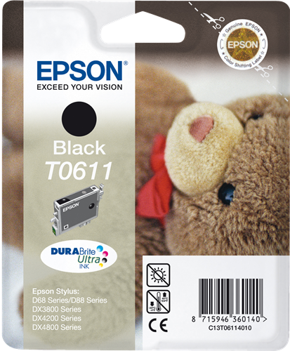 Epson T0611 black ink cartridge