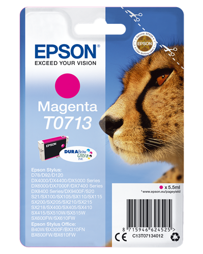 Epson T0713 magenta ink cartridge