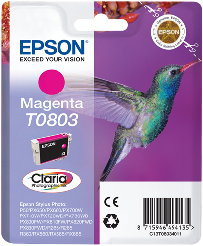 Epson T0803 magenta ink cartridge