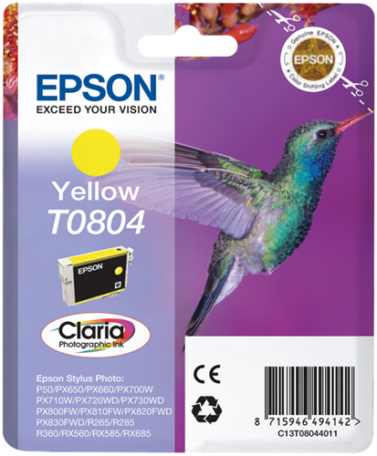 Epson T0804 yellow ink cartridge