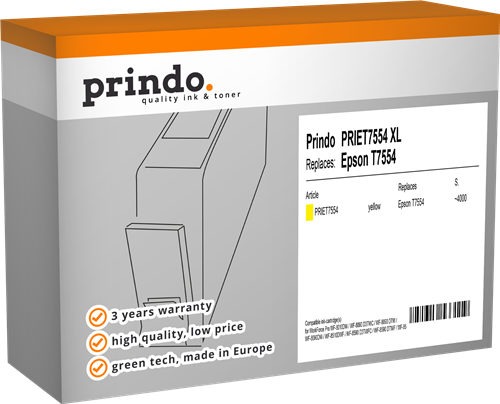 Prindo Classic XL yellow ink cartridge