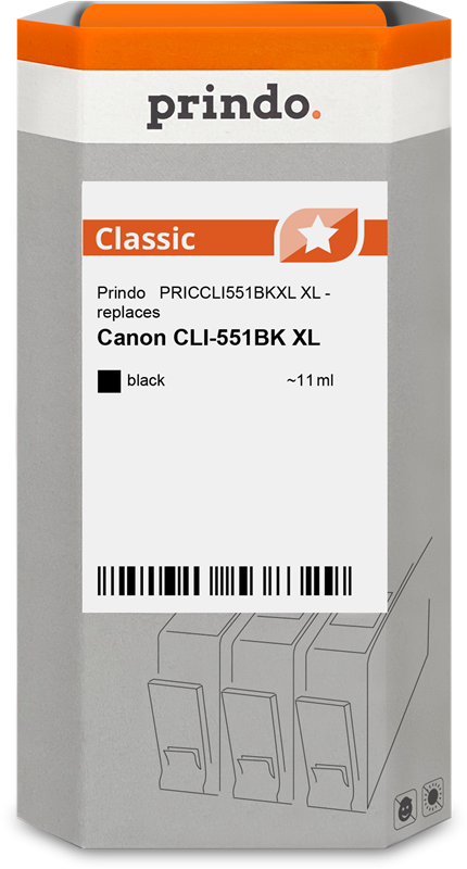 Prindo CLI-551XL black ink cartridge