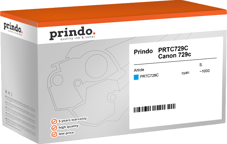 Prindo PRTC729C cyan toner