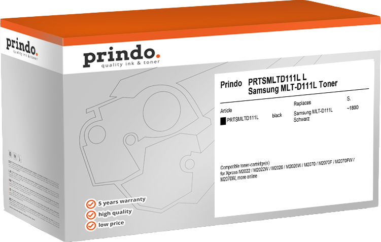 Prindo PRTSMLTD111L black toner
