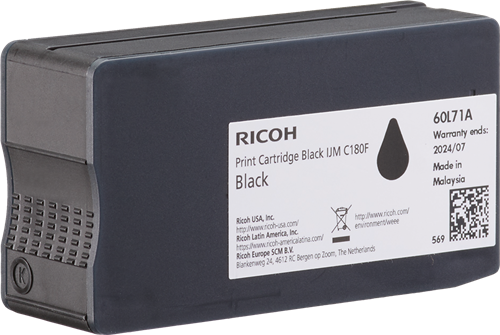 Ricoh IJM C180F black ink cartridge