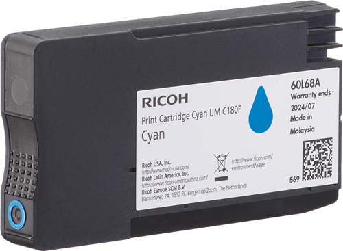 Ricoh IJM C180F cyan ink cartridge
