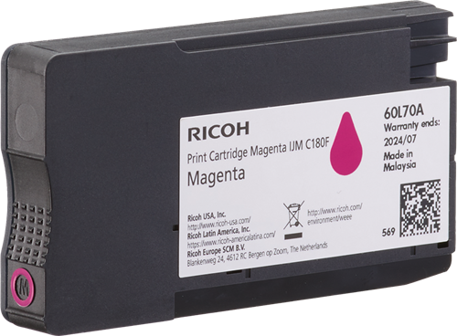 Ricoh IJM C180F magenta ink cartridge
